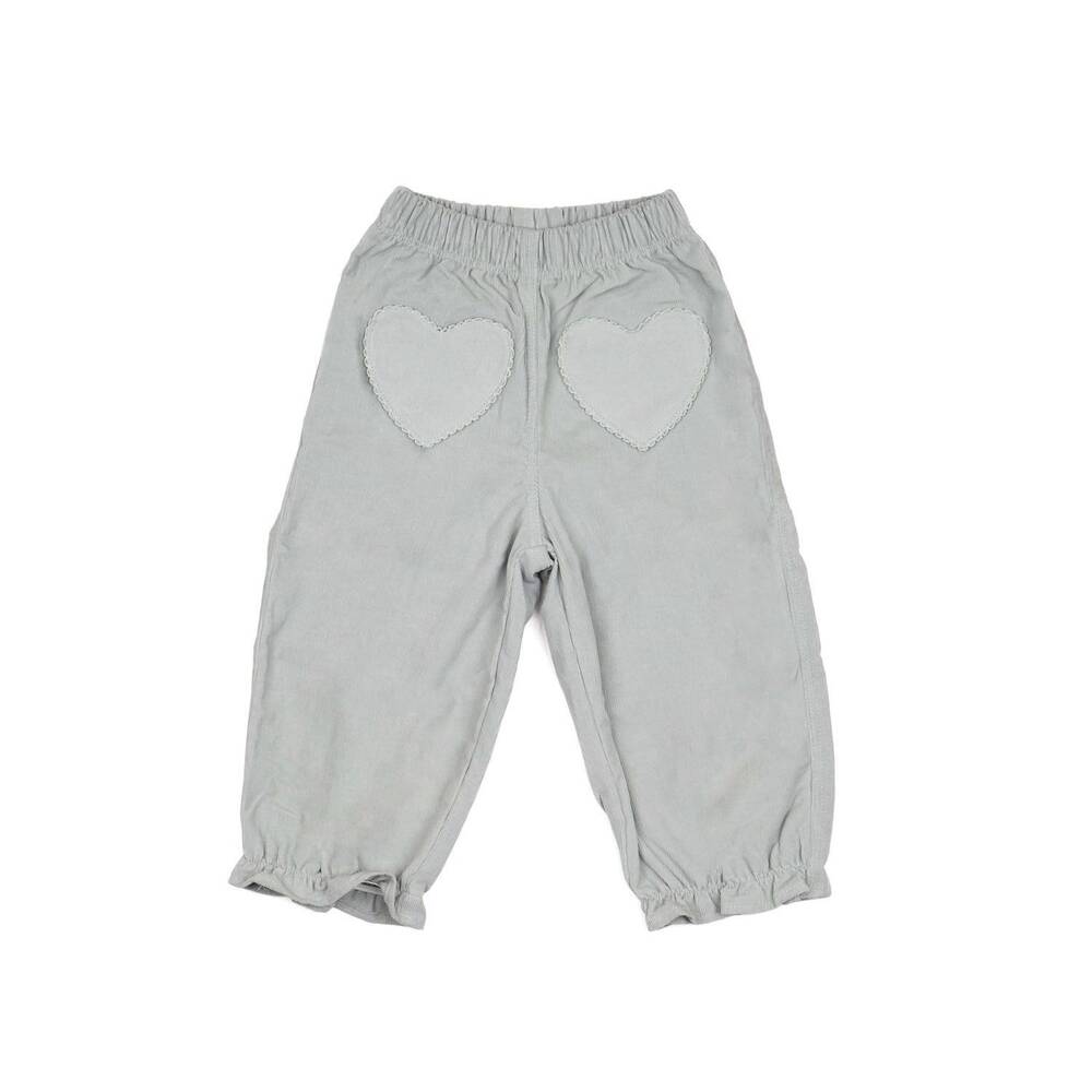 NEW WILD WAWA kids' heart pocket pants in silver blue